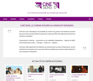 Visuel du site de CinéSens
