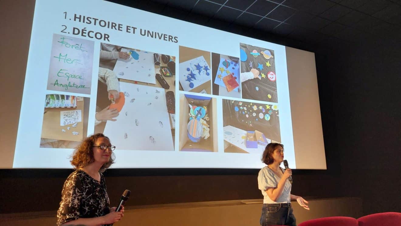 Photo de la restitution des deux ateliers de réalisation aux Cinémas du Palais de Créteil